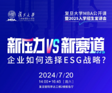 復(fù)旦管院|企業(yè)如何選擇ESG戰(zhàn)略？本周六，聽吳哲穎老師獨家揭秘！